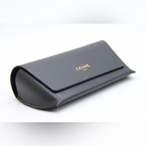 Celine Black Sunglasses Case with Gold Logo